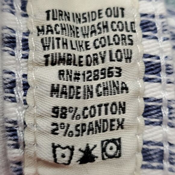 Denim striped mini skirt.  Size 9. 5 pockets. By Indigo‎ Rein. Good used … - Picture 10 of 10